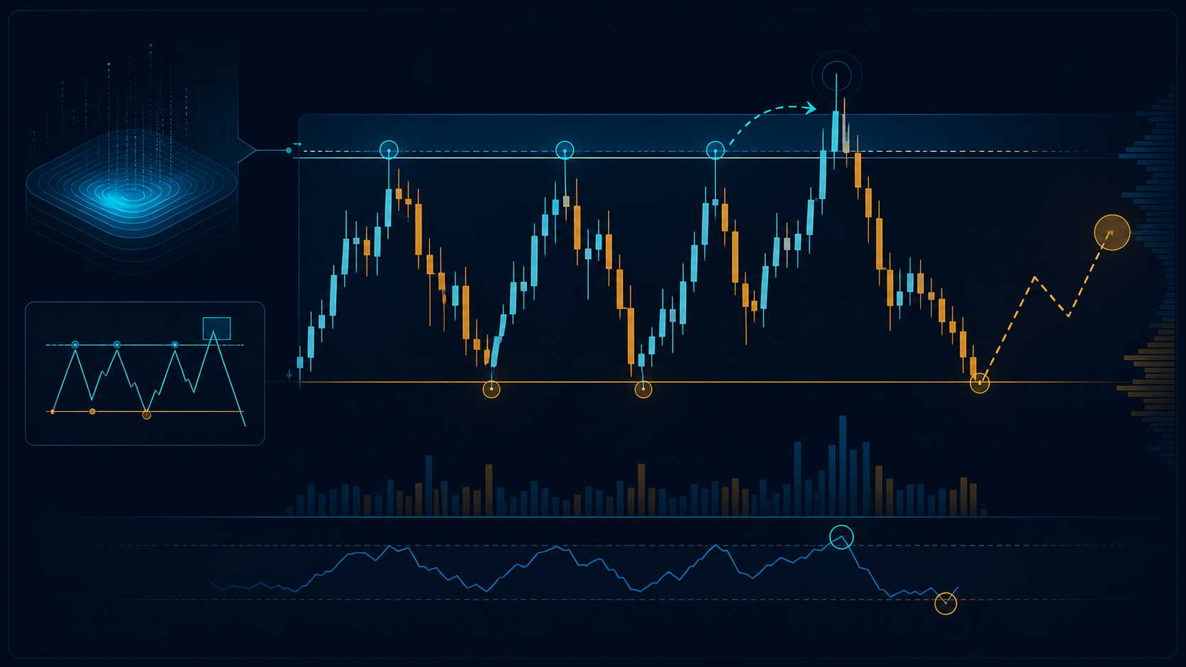 Liquidity Sweepとチャートパターンのだましを見分けるのイメージ