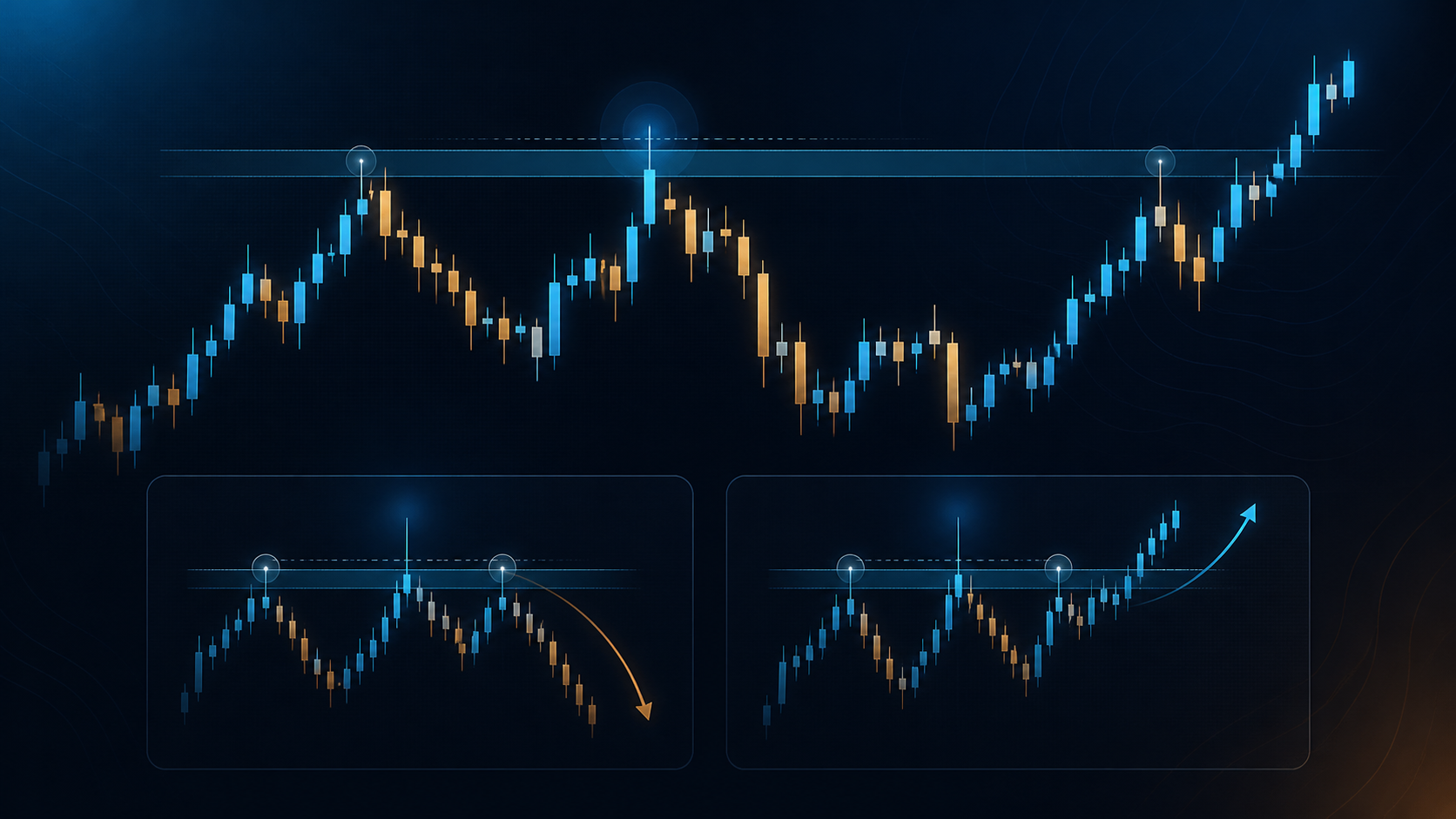 Liquidity Sweep後に範囲へ戻った実践事例のイメージ
