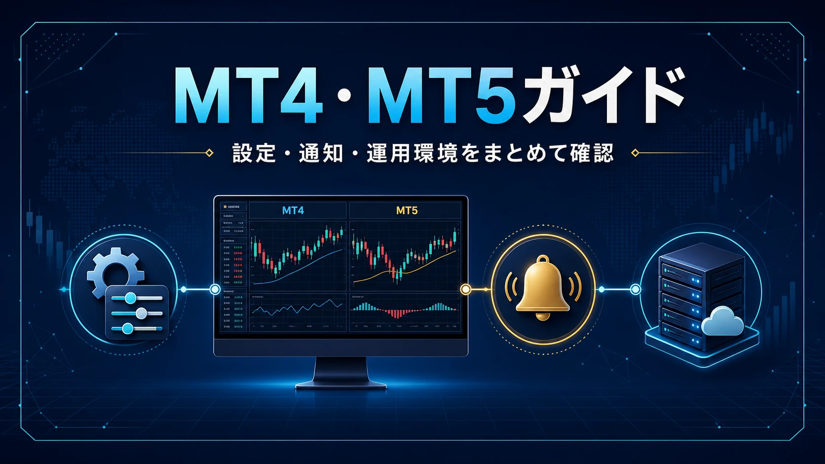 MT4・MT5の設定・通知・運用環境を示すガイドHero